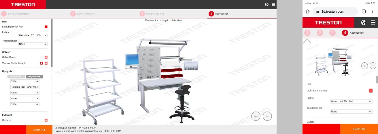 Treston 3D configurator