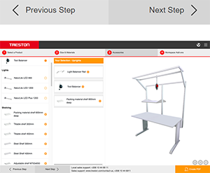 Seamless transition between steps
