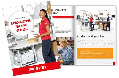 Cover of the packing e-book 'How to create a productive packing station'