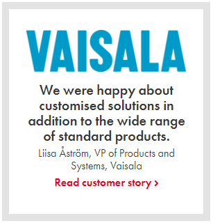 Vaisala reference statement on industrial furniture solutions provided by Treston