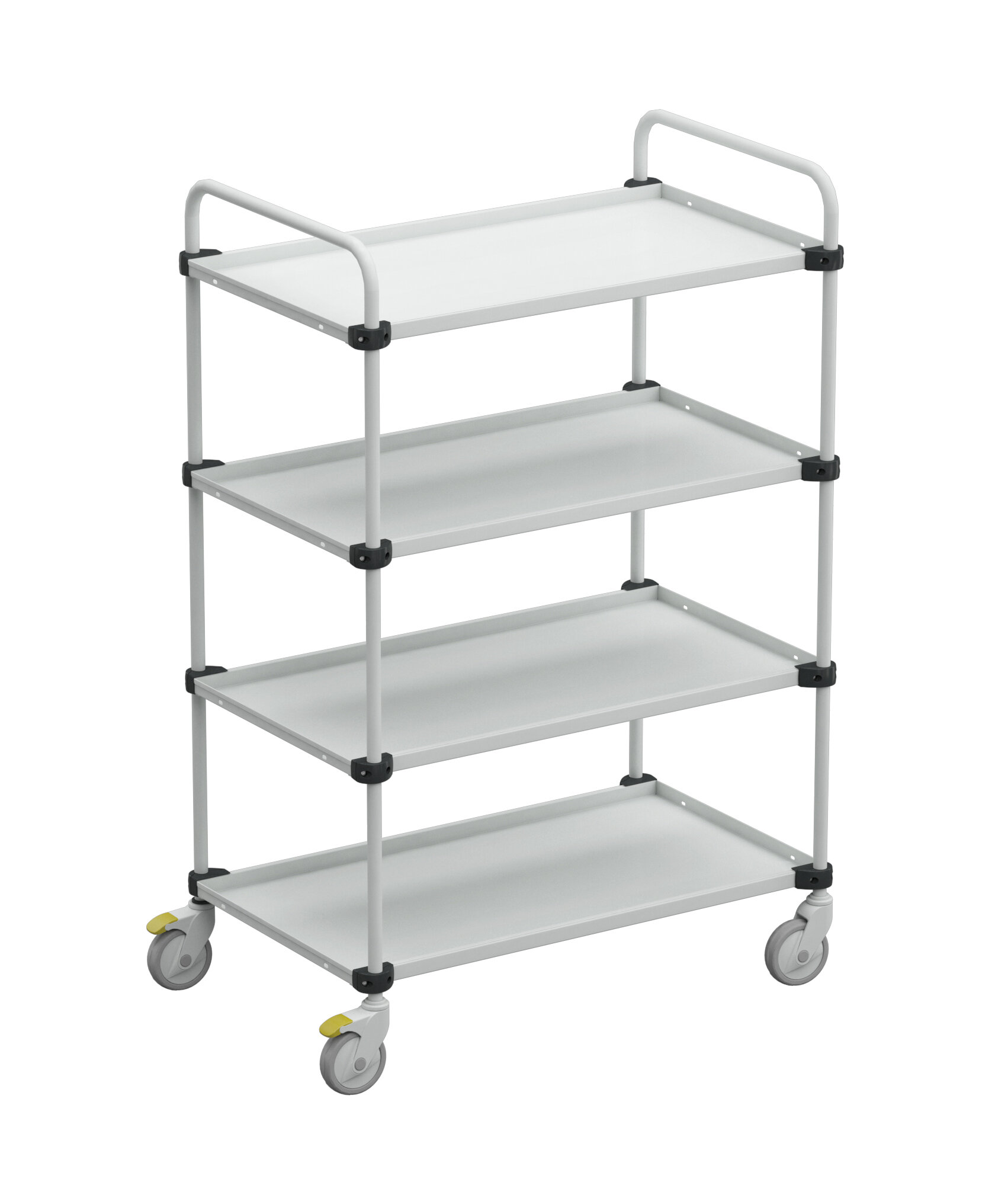 Adjustable TRTA 4shelf trolley 1090x530x1515 Treston