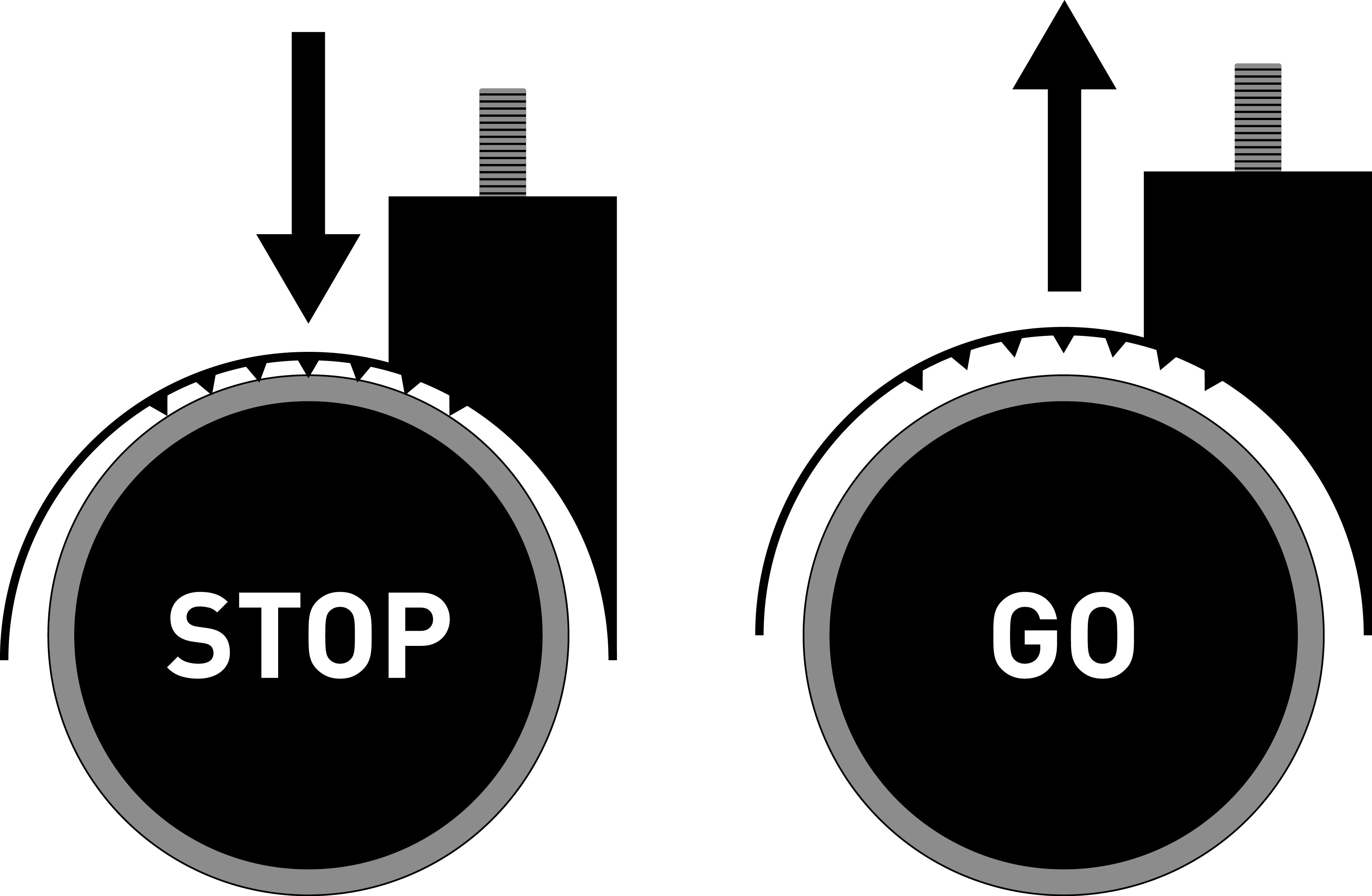 Soft Stop&Go castor set for hard floors Treston