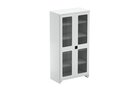 Shelving cabinet white with plexiglass doors