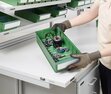 Treston BiOX bio plastic shelf bin withstands oil