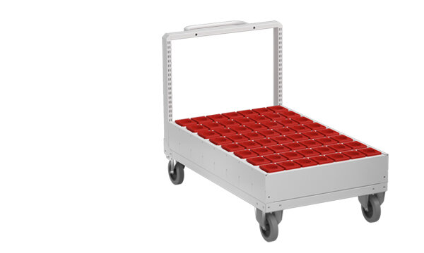 Customised industrial Treston trolley with tool storage